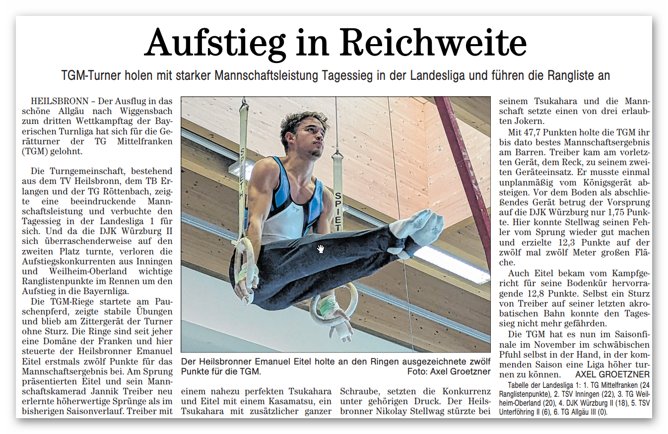 TGM Aufstieg in Reichweite